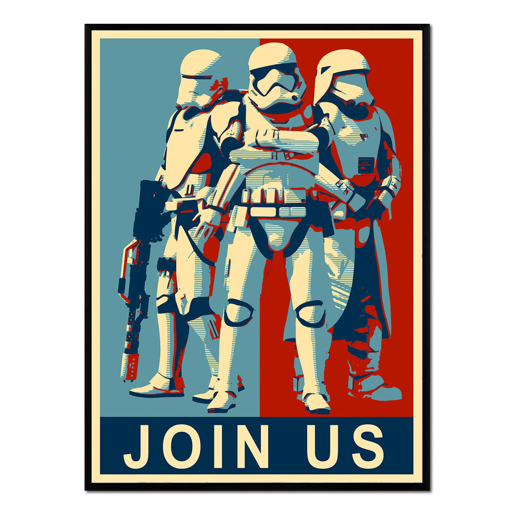 Póster Join Us Rojo y Azul
