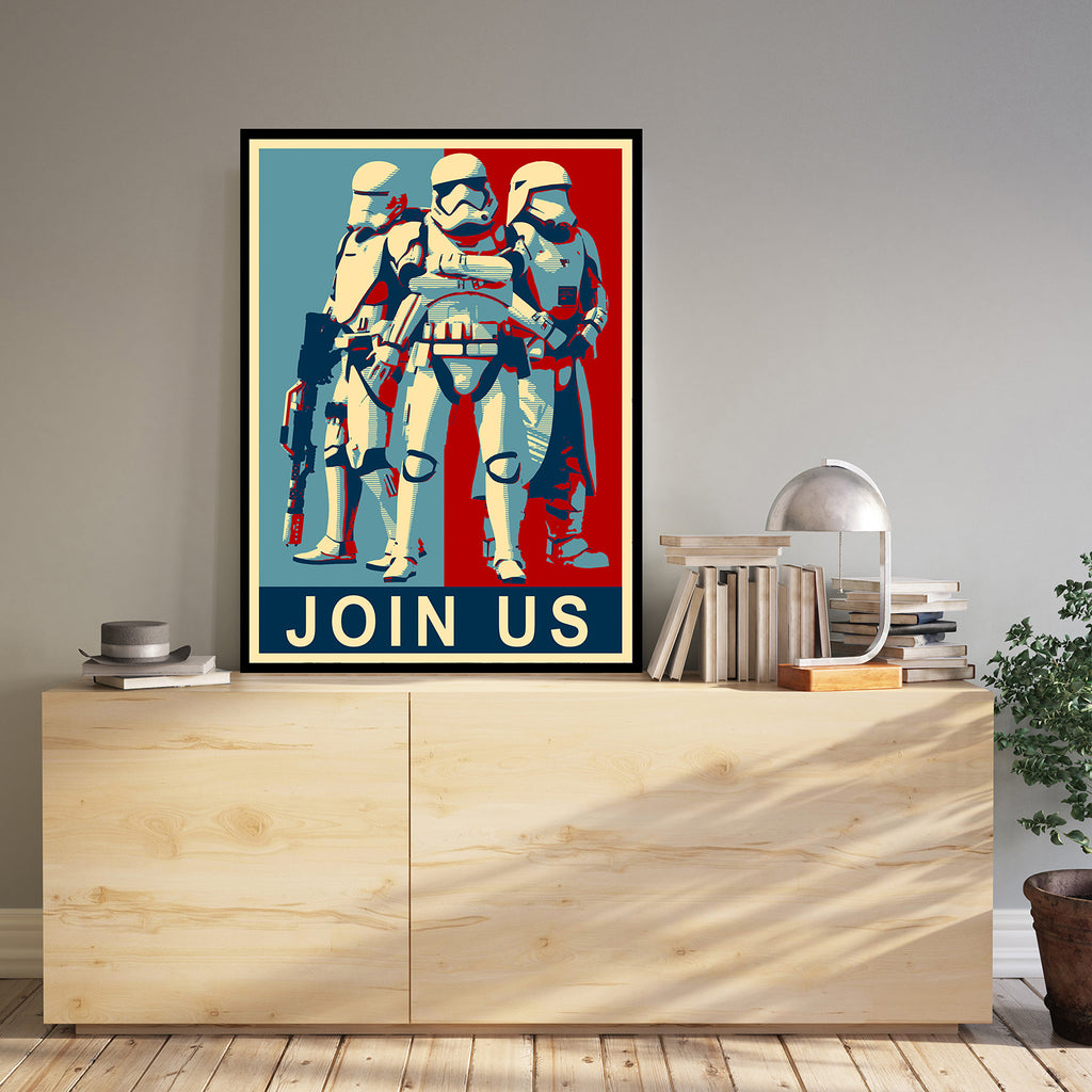 Póster Join Us Rojo y Azul