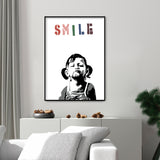 Smile - Póster 40x50 con Marco Negro