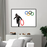 Juegos Olímpicos - Póster 30x40 con Marco Negro