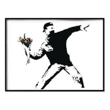 Flores - Póster 40x50 con Marco Negro