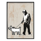 Perro - Póster 21x30 con Marco Negro