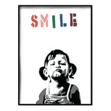 Smile - Póster 40x50 con Marco Negro