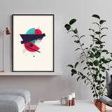 Póster Azul, Rojo y Negro