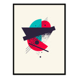 Póster Azul, Rojo y Negro