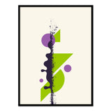 Póster Negro, Verde y Morado