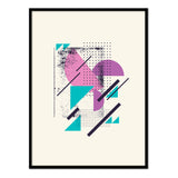 Póster Morado y Turquesa