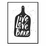 Póster Live Love Bake