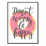 Póster Donut worry be happy