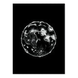 Póster Dibujo luna negro