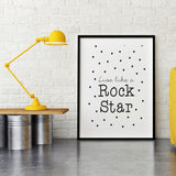 Rock Star - Póster 40x50 con Marco Negro