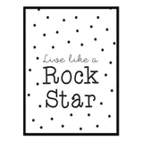 Rock Star - Póster 40x50 con Marco Negro
