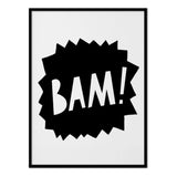 Póster Bam Blanco y Negro