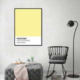 Amarillo Pastel - Póster 30x40 con Marco Negro