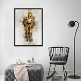 C3PO - Póster 30x40 con Marco Negro
