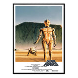 C3PO y R2D2 - Póster 50x70 con Marco Negro