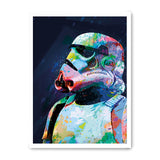 Phasma de Perfil - Póster 50x70 con Marco Blanco