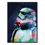 Phasma de Perfil - Póster 50x70 con Marco Negro