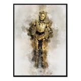 R2D2 - Póster 30x40 con Marco Negro