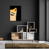 Wonder Woman Primer Plano - Póster 50x70 con Marco Negro